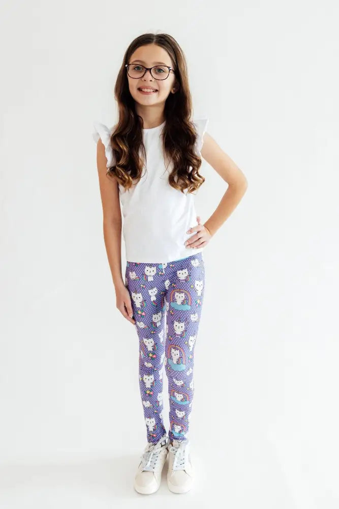 Kitties in the Clouds Leggings - Leggings