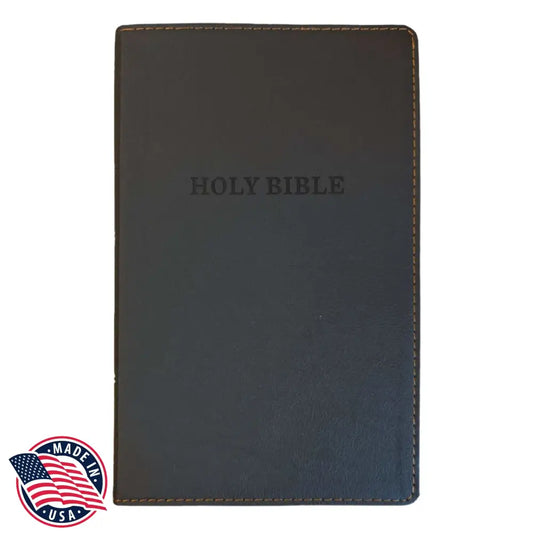 KJV Standard Size Deluxe Holy Bible Small Print - Black Bible
