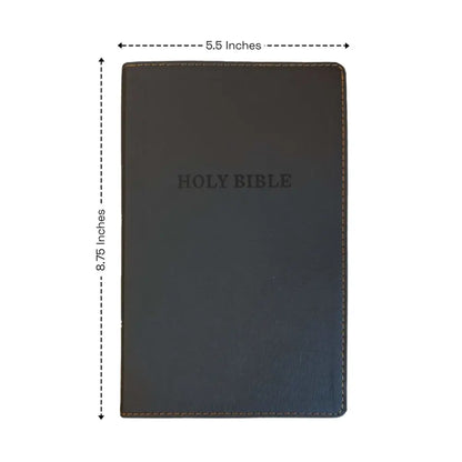 KJV Black Standard Size Deluxe Holy Bible Small Print