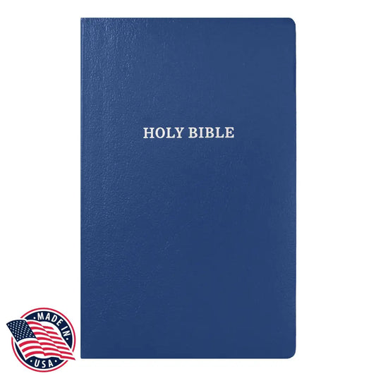 KJV Standard Size Holy Bible Small Print Blue Bible