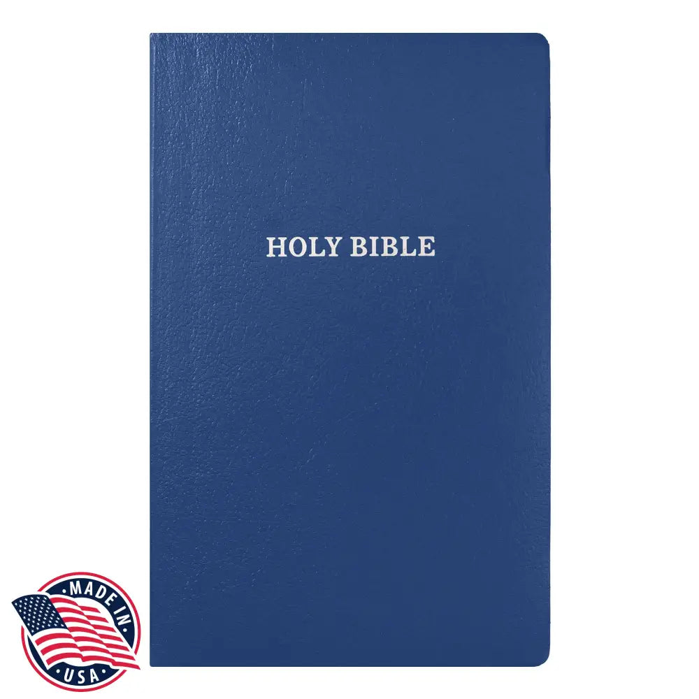 KJV Standard Size Holy Bible Small Print Blue Bible