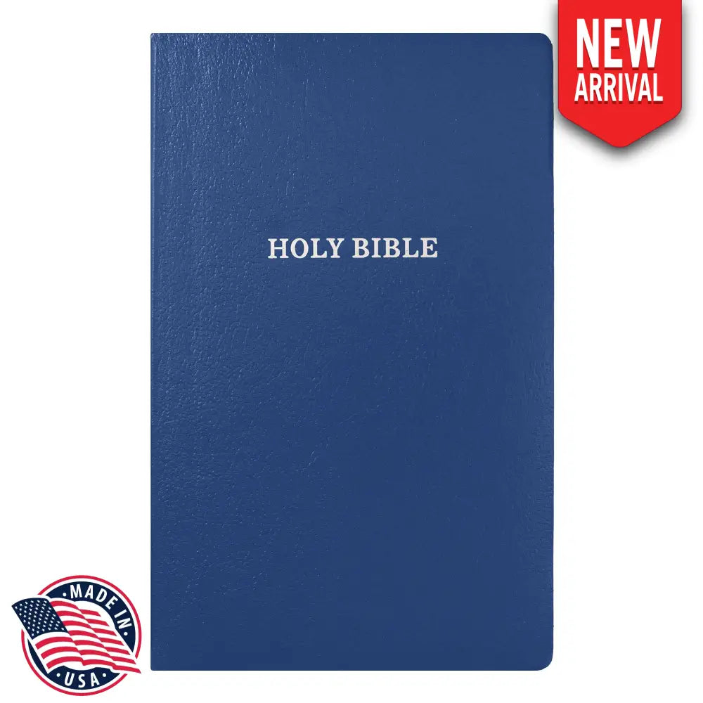 KJV Standard Size Holy Bible Small Print Blue Bible