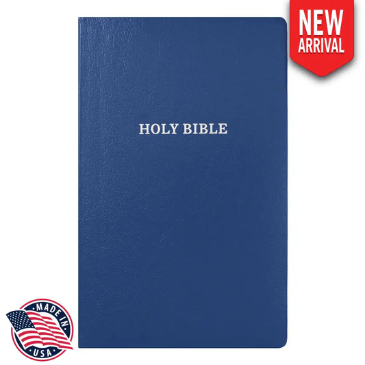 KJV Standard Size Holy Bible Small Print Blue Bible