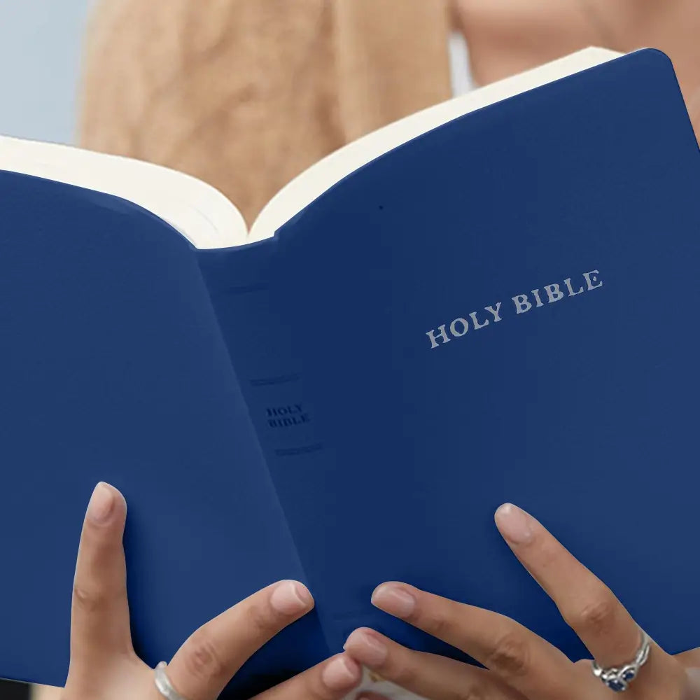 KJV Standard Size Holy Bible Small Print Blue Bible
