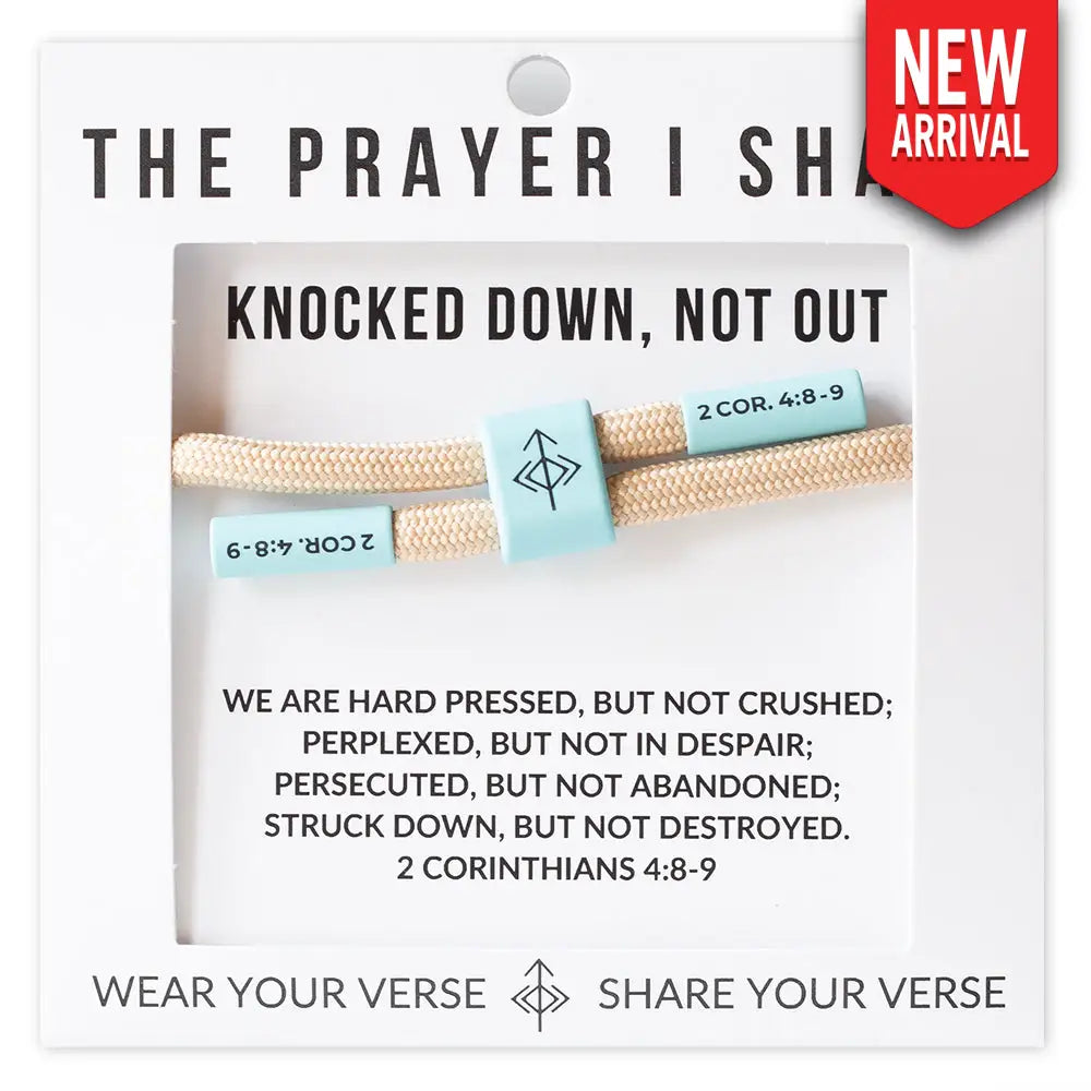 Knocked Down Not Out 2 Corinthians 4: 8-9 bracelet