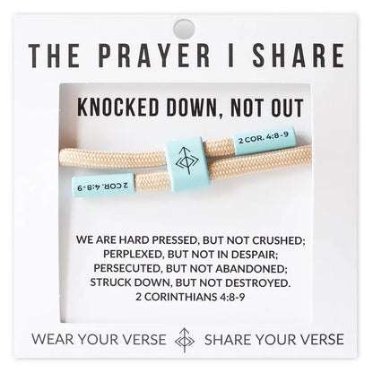 Knocked Down Not Out 2 Corinthians 4: 8-9 bracelet