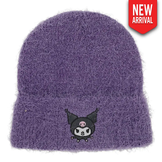 Kuromi Sanrio Soft & Fuzzy Cuff Beanie Hat Hats