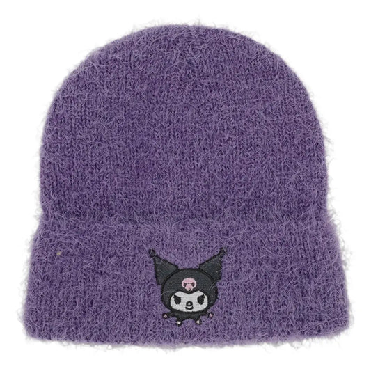 Kuromi Sanrio Soft & Fuzzy Cuff Beanie Hat Hats