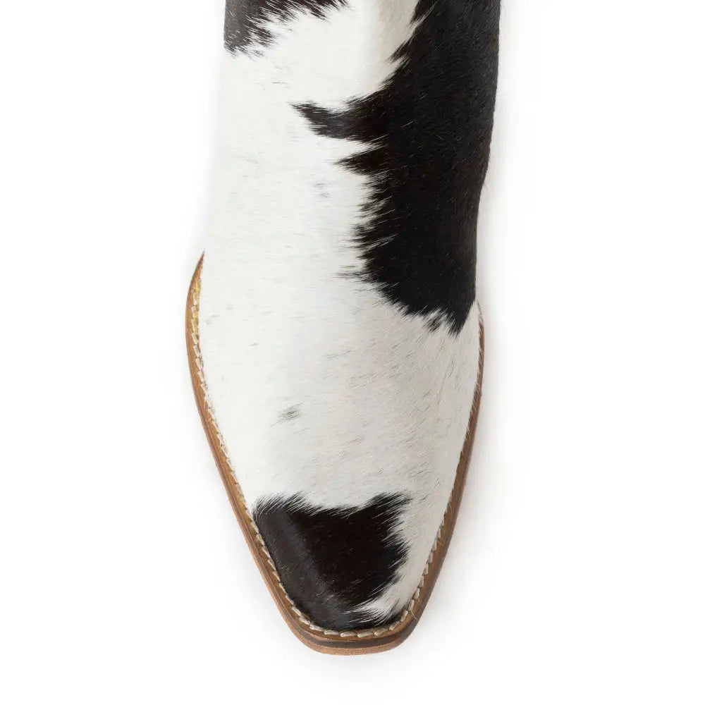 Laramie Plains Hair-on Hide & Hand-tooled Boots - SHOES