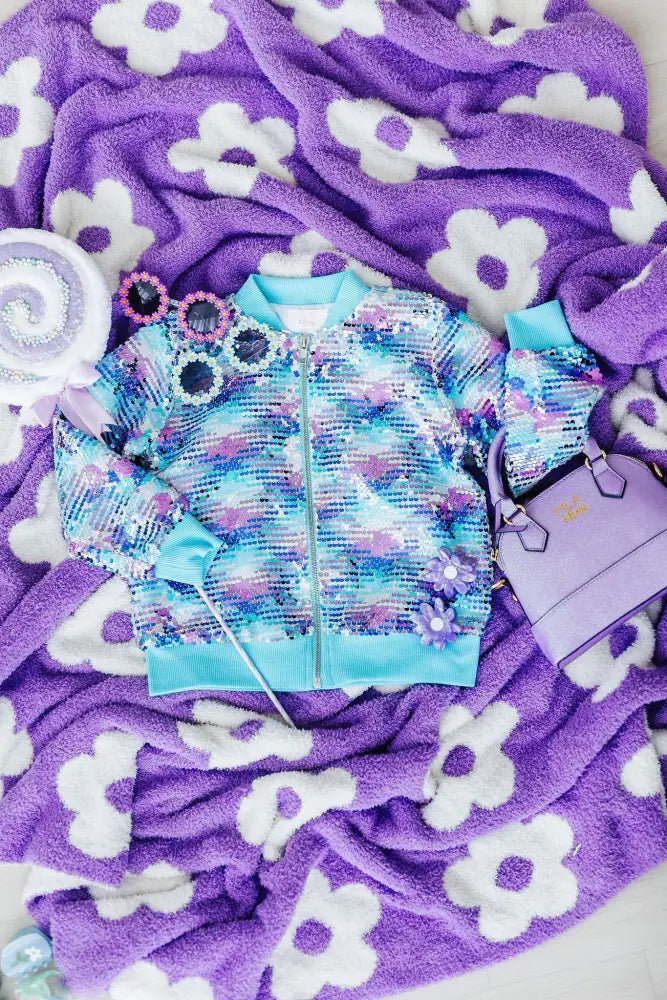 Lavender Glitter Girl’s Crossbody Purse - Purse