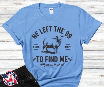 Left The 99 To Find Me – Multi Small / Blue Shirt