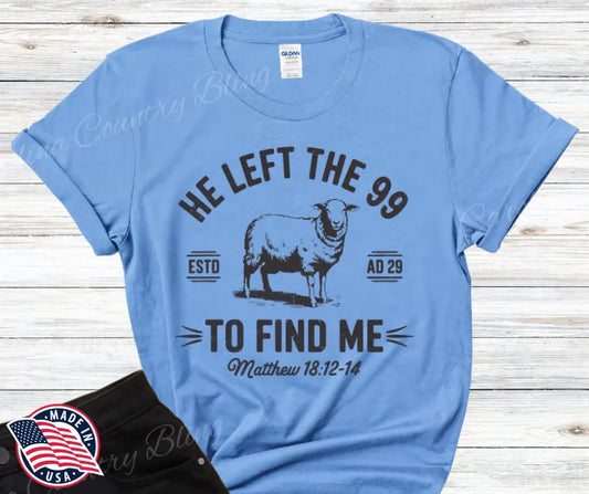 Left The 99 To Find Me – Multi Small / Blue Shirt