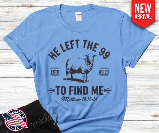 Left The 99 To Find Me – Multi Small / Blue Shirt