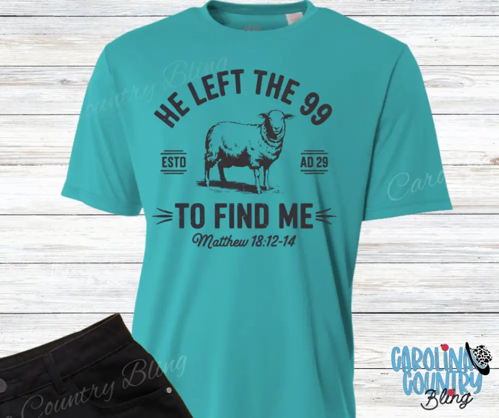 Left The 99 To Find Me – Multi Small / Teal Shirt