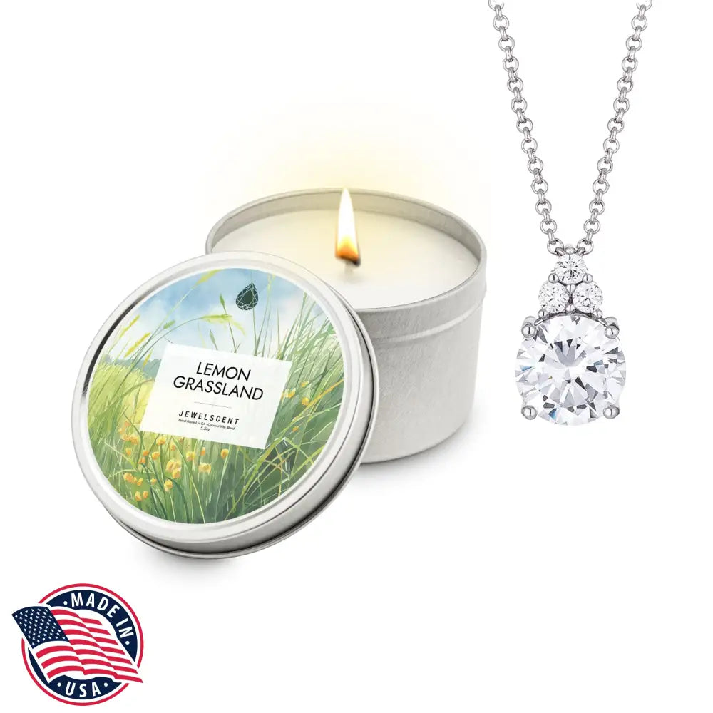 Lemon Grassland 5.5oz Tin Jewelry Candle Tin