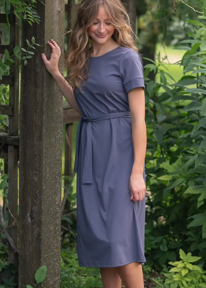 Lennox Classic Midi Dress - Gray / XS - IC Dresses