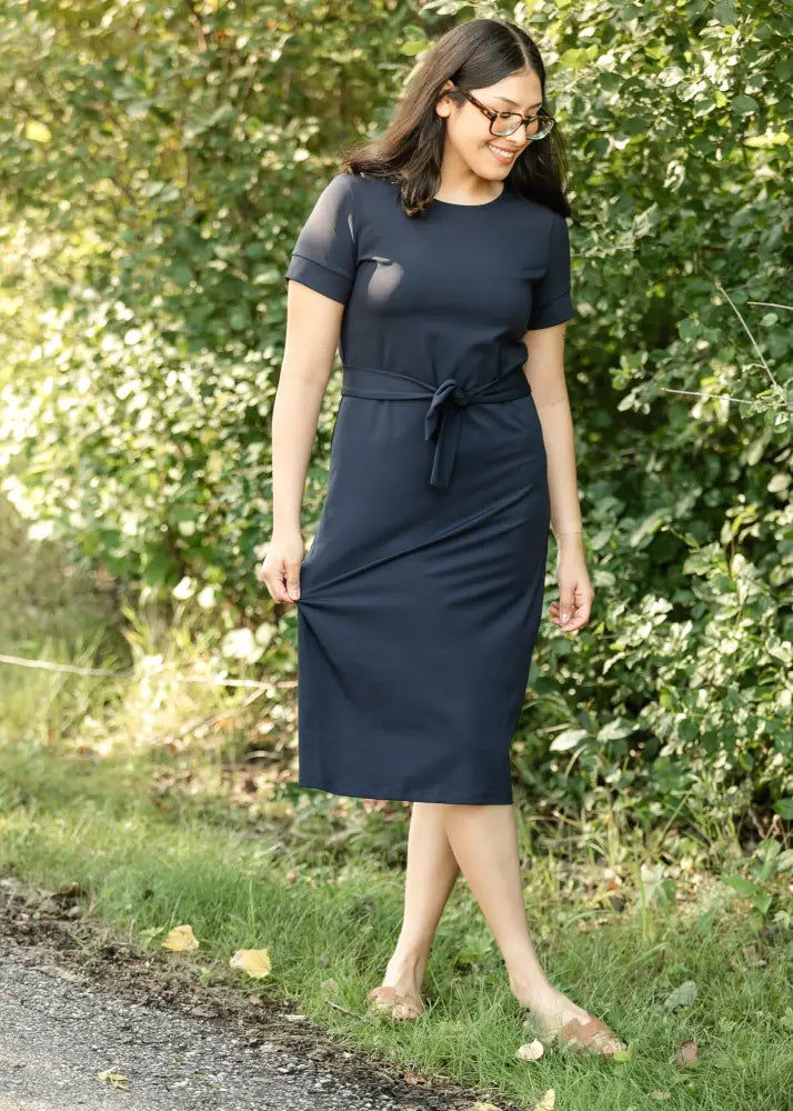Lennox Classic Midi Dress - Navy / XS - IC Dresses