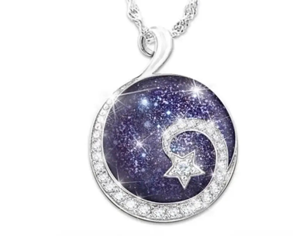 Let the Night Sparkle – Purple Necklace