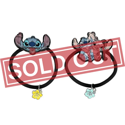 Disney Lilo & Angel Resin Ponytail Holder 2 Pack Jewelry