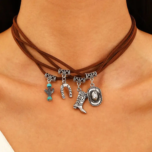 Little Bit of Country – Brown Necklace