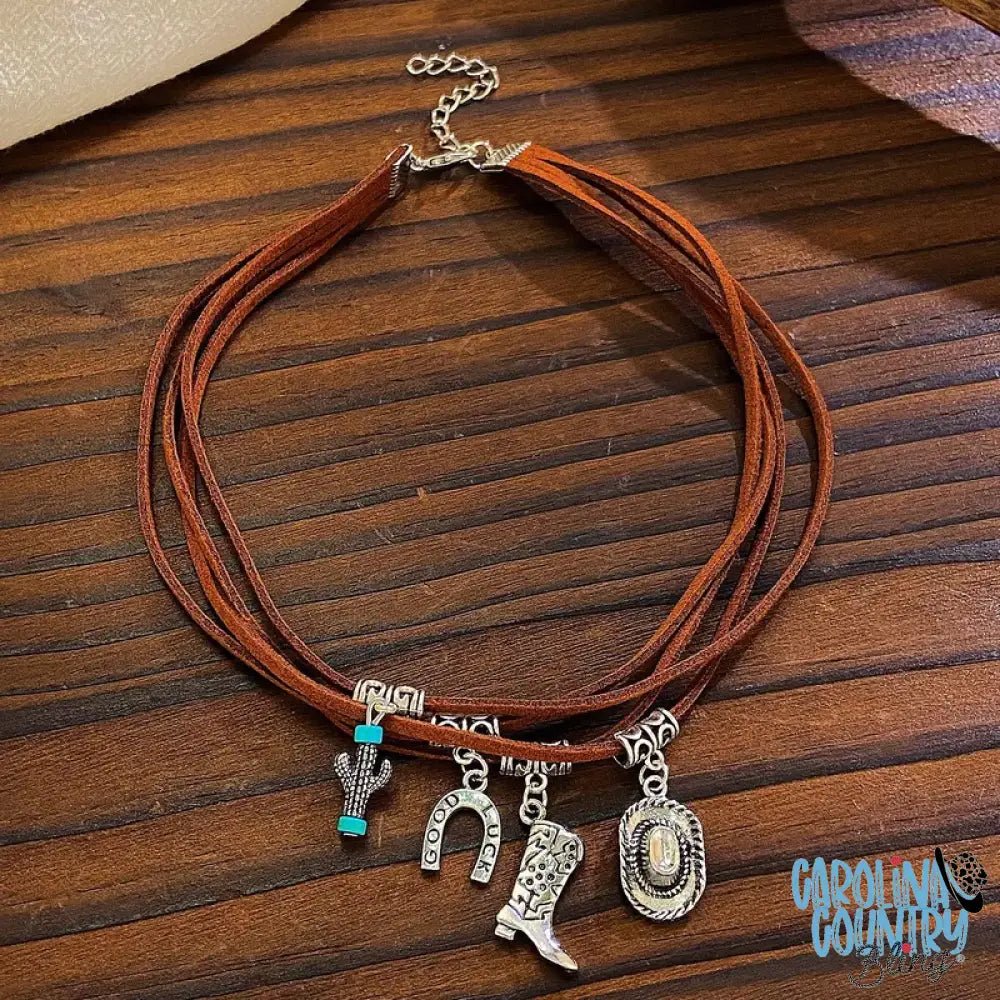 Little Bit of Country – Brown Necklace