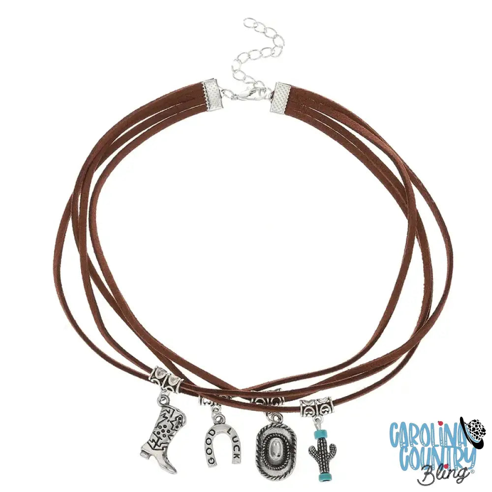 Little Bit of Country – Brown Necklace