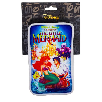 Dog Toy Squeaker Plush - Disney The Little Mermaid VHS Tape Replica Dog Toy Squeaky Plush