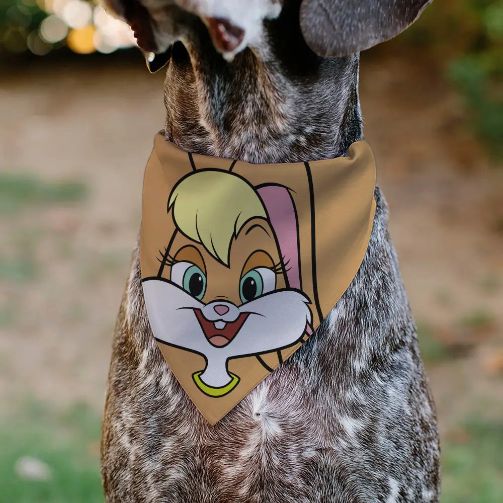 Pet Bandana - LOONEY TUNES Lola Bunny Face Close-Up Peach - Pet Bandanas