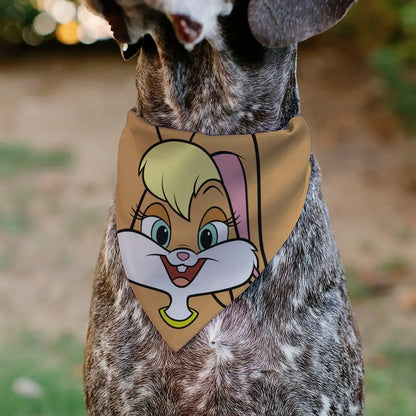Pet Bandana - LOONEY TUNES Lola Bunny Face Close-Up Peach - Pet Bandanas