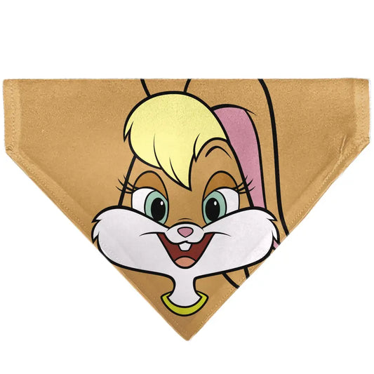 Pet Bandana - LOONEY TUNES Lola Bunny Face Close-Up Peach - Pet Bandanas