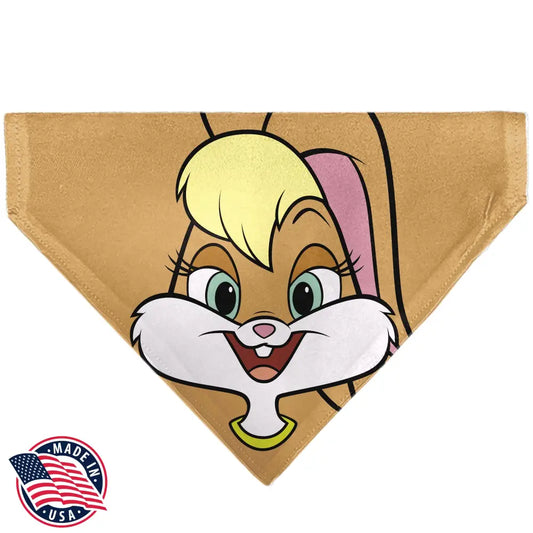 Pet Bandana - LOONEY TUNES Lola Bunny Face Close-Up Peach - Pet Bandanas