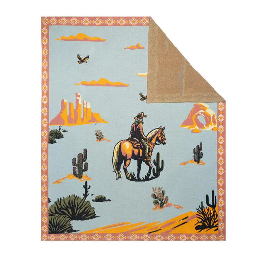 Lone Bronco Rider Throw - Throw