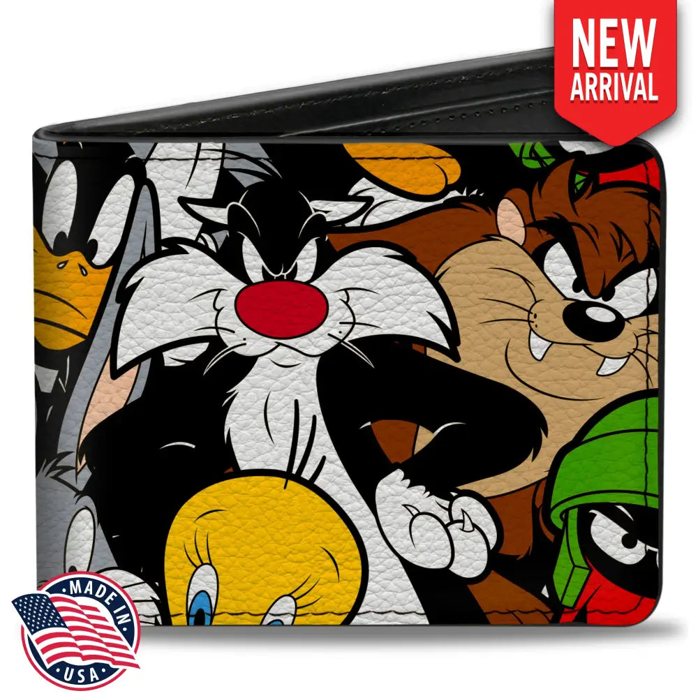 Bi-Fold Wallet - Looney Tunes 6-Character Stacked Collage Bi-Fold Wallets