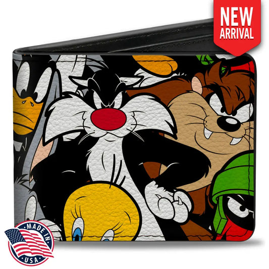 Bi-Fold Wallet - Looney Tunes 6-Character Stacked Collage Bi-Fold Wallets