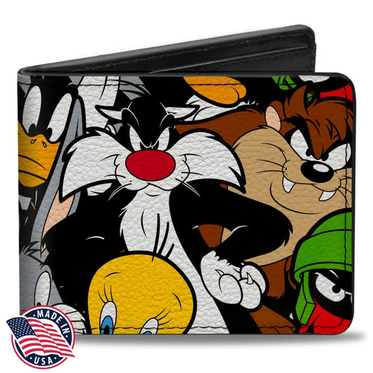 Bi-Fold Wallet - Looney Tunes 6-Character Stacked Collage Bi-Fold Wallets