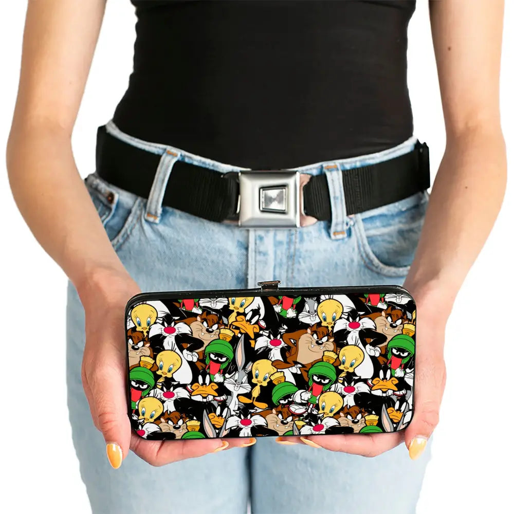 Hinged Wallet - Looney Tunes 6-Character Stacked Collage2 Hinged Wallets