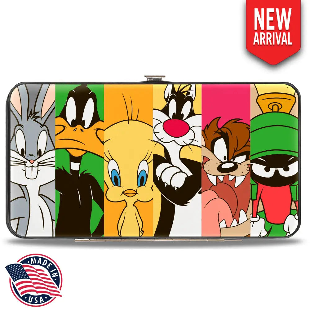 Hinged Wallet - Looney Tunes 6-Classic Character Blocks Multi Color Hinged Wallets