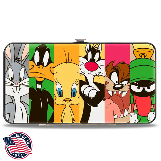 Hinged Wallet - Looney Tunes 6-Classic Character Blocks Multi Color Hinged Wallets