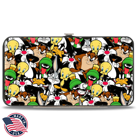 Hinged Wallet - Looney Tunes 6-Character Stacked Collage2 Hinged Wallets