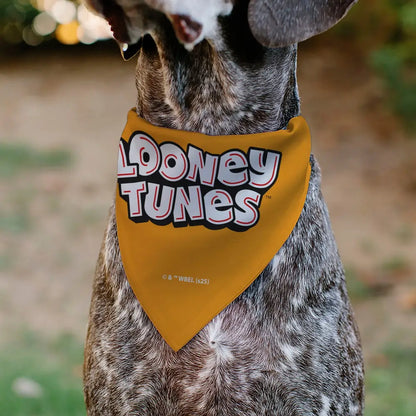 Pet Bandana - LOONEY TUNES Five Character Target Pose Orange - Pet Bandanas
