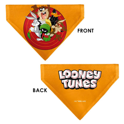 Pet Bandana - LOONEY TUNES Five Character Target Pose Orange - Pet Bandanas
