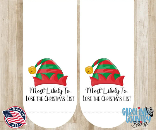 Lose The Christmas List Socks