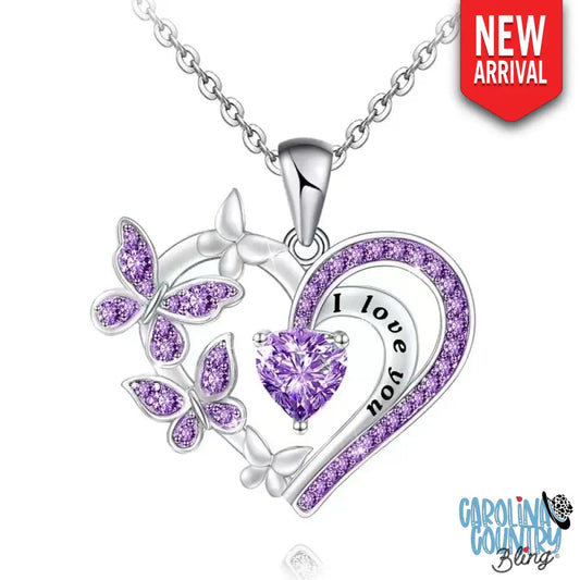 Love Flutters – Purple Necklace