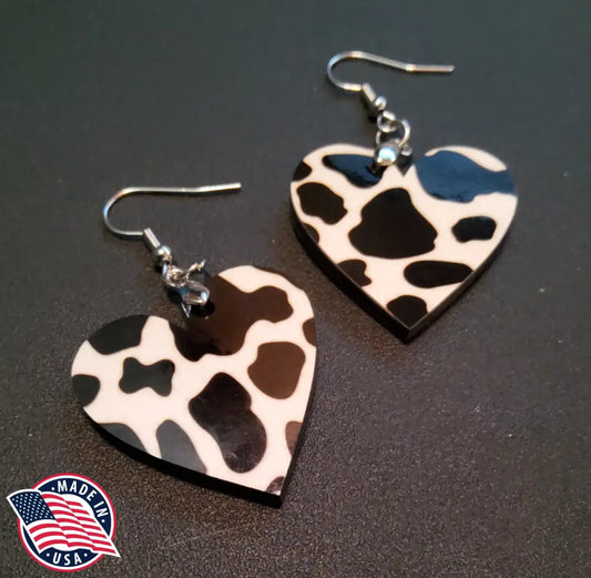 Love Moooo - Black Earrings
