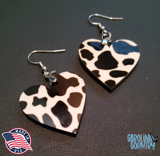 Love Moooo - Black Earrings