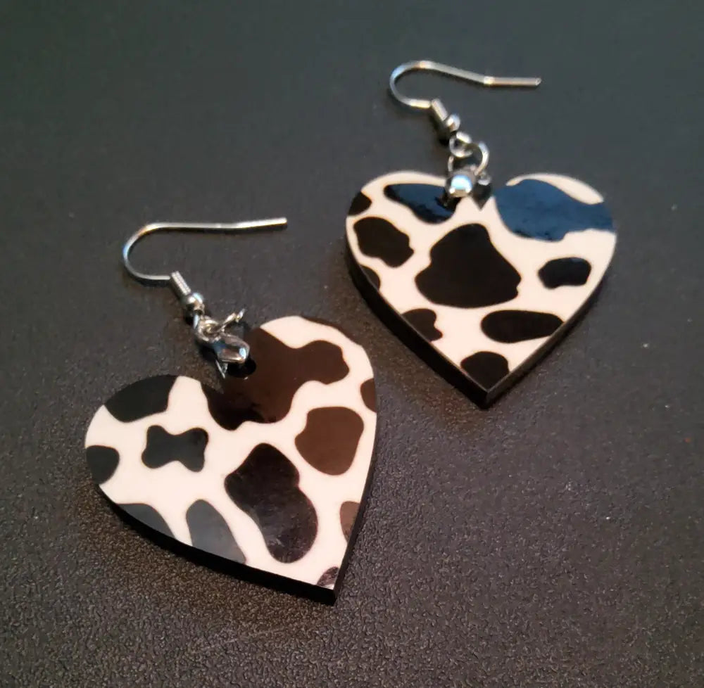 Love Moooo - Black Earrings