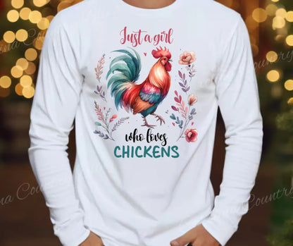 Loves Chickens – Multi Small / Long Shirt