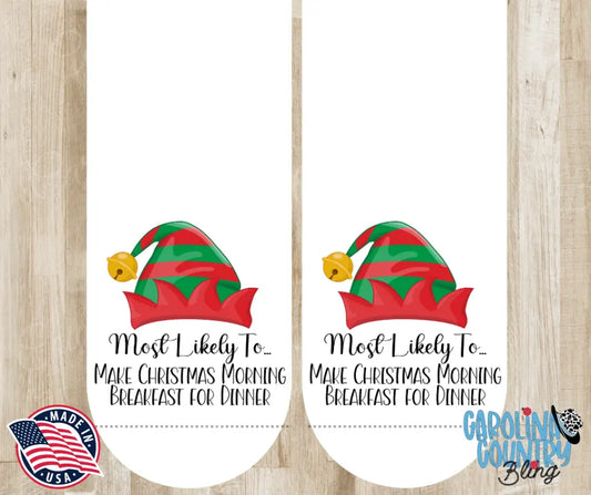 Make Christmas Morning Breakfast For Dinner Socks