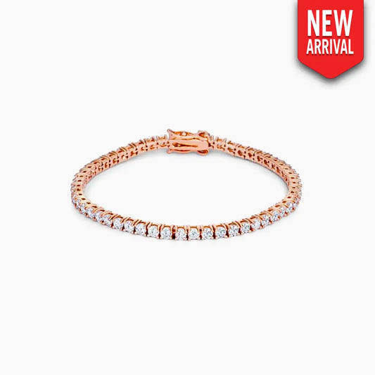 5.75ct Rose Goldtone Cubic Zirconia Tennis Bracelet - Bracelets