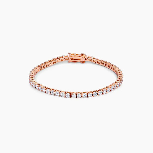 5.75ct Rose Goldtone Cubic Zirconia Tennis Bracelet - Bracelets
